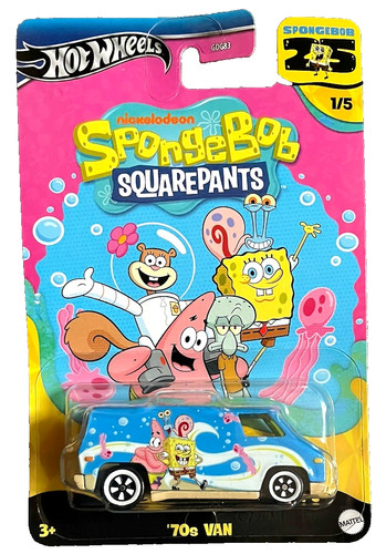 Hot wheels 70s van spongebob - wheels, '70s