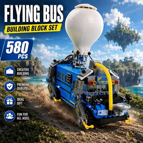 Fliegender bus bausteine set - fliegender,