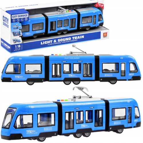 Große straßenbahn fährt - große,