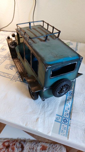 Blechauto blau schwarz mit - blau/schwarz,